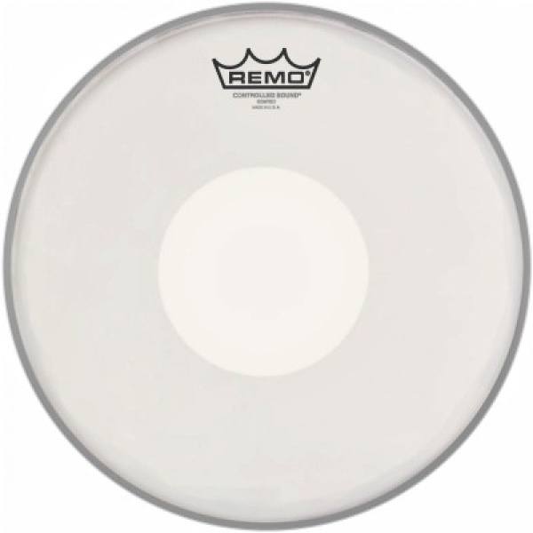 PARCHE REMO 13" CS-0313-00 CONTROLLED SOUND CLEAR PUNTO BLANCO
