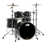 BATERIA PACIFIC PDCM2215ES EBONY STAIN - CHROME HW 5 PCS