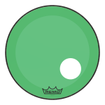PARCHE REMO 22" P3-1322-CT-GNOH BASS POWERSTROKE 3 GREEN OFSET HOLE